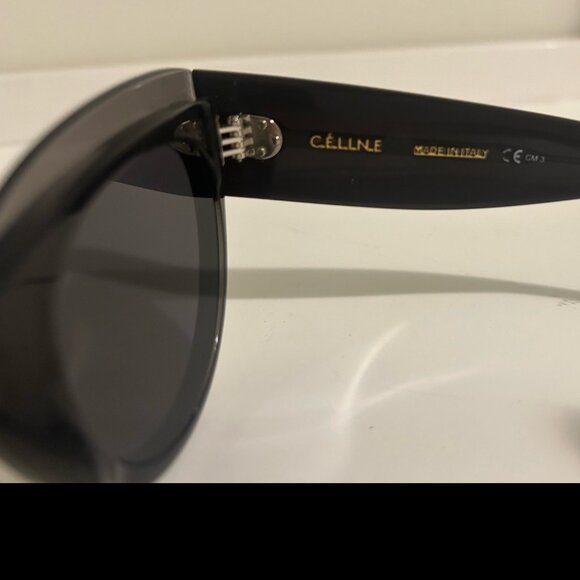 Celine Glossy Black Cat-Eye Sunglasses - Picture 7 of 7